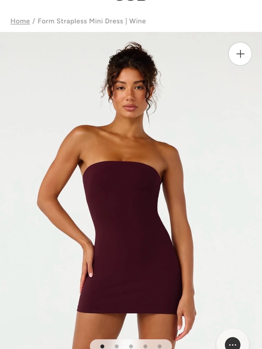 Form Mini Dress in Wine- MED
